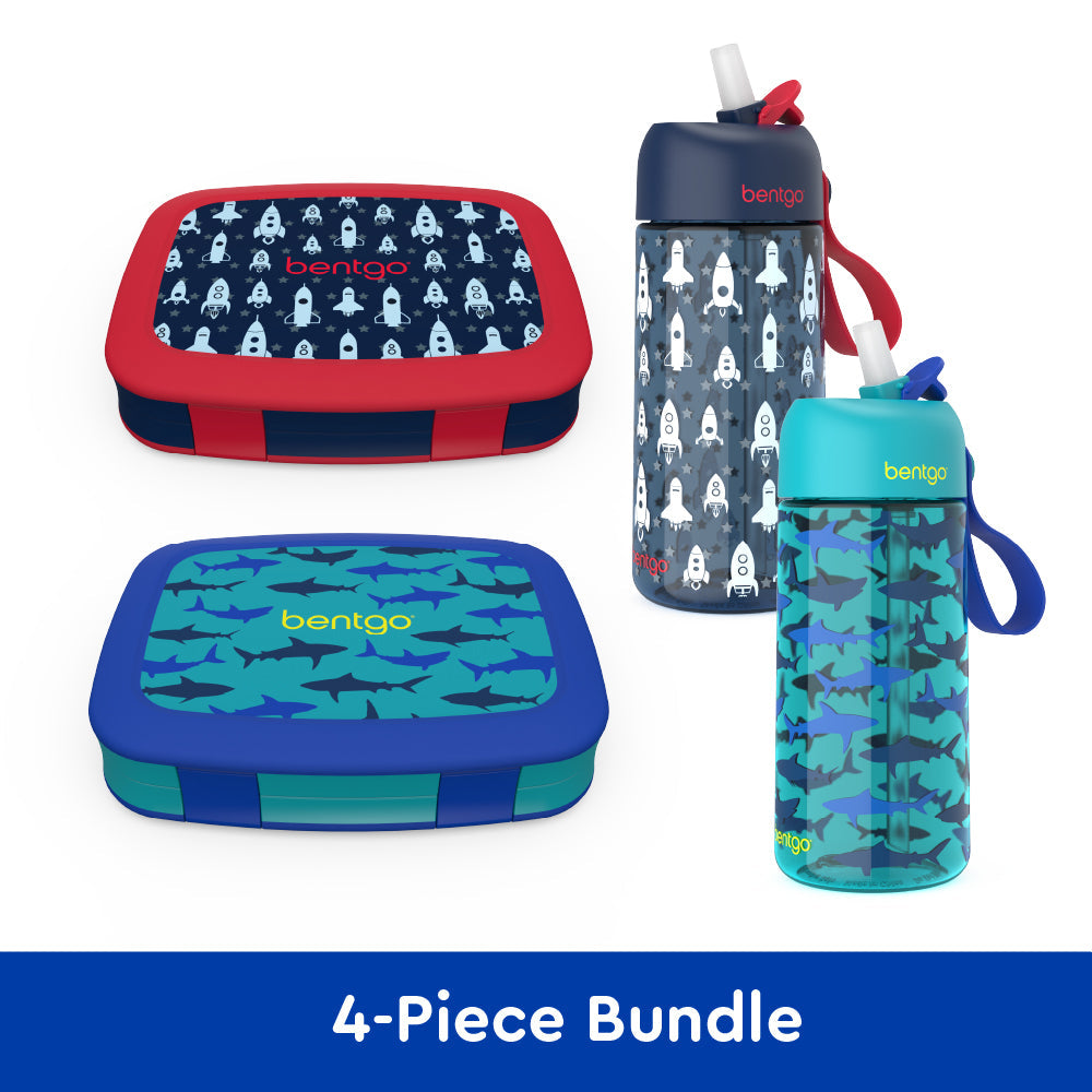 bentgo-kids-prints-lunch-boxes-and-water-bottles-v1 bentgo-lunch-box-bottle-bundle-rocket-shark-1.jpg